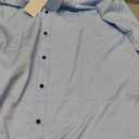 JEMITOP Men's Stretch Wrinkle Free Dress Shirt Formal Prom Wedding Long Sleeve Button Down Shirts (Blue, XL)