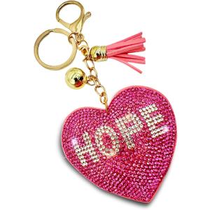 2 x Sparkling Keychains Bag Charms for Women Girls, Crystal Bling Rhinestone Key Ring Car Fob, Backpack Handbag Accessories