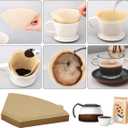 #4 Coffee Filter, 8-12 Cup Cone Paper Coffee Filter, Unbleached Disposable No 4 Coffee Filters Paper Fits for Pour Over and Drip Coffee Maker, 100 Count