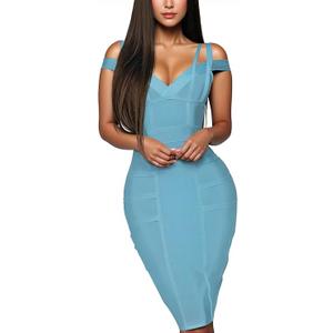 Hybrid & Company Womens Elegance Stretch Chic Bandage Dress, Small