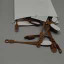 24 Pcs Christmas Garland Hanger for Mantle No Drill Garland Hangers Hooks Wreath Ties Fireplace Stocking Holder Stretchable Silicone Adhesive Straps for Door Frame Stairways (Brown)