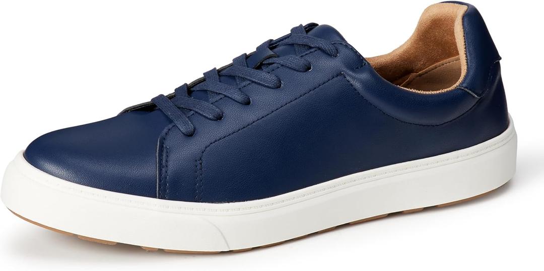 Amazon Essentials Men's Low Top Classic Sneakers (9.5, Navy)