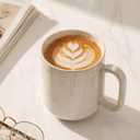 Ceramic Coffee Mug, 15 oz Coffee Cup with Handle Aesthetic Tea Mugs, 15.2 Ounces (EXP 02/11/27)