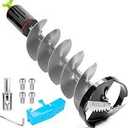 Ice Auger Drill Attachment 6 inch Floating Ice Fishing Auger for Drill with Centering Point Blade ＆ Adapter