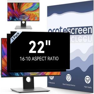 [2-Pack] 22 Inch Computer Privacy Screen Filter for 16:10 Widescreen Monitor, Removable Eye Protection Anti Glare Blue Light Filter Privacy Shield, Anti Scratch Anti Spy Screen Protector Film 22 In
