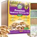DUSPRO Recycle Premium 4-in-1 Mushroom Substrate Mix with Coco Coir, Zeolite, Gypsum & Vermiculite  Ideal Mushroom Growing Mix for Gardening, Moisture Retention, pH Balance & Ready to Use Mixture 8QT