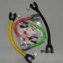 Skylety 4 Pieces Ski Tip Connector Trainer Skiing Training Wedge Aid for Beginners Snow Training, Assorted Colors (Red, Yellow, Green, Black)