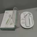 Momcozy BreezyClear 2-in-1 Electric Nasal Aspirator for Baby with Spray, 65kPa Hospital-Grade Suction, 4 Adjustable Levels, Quiet & Portable Nose Cleaner with Soothing Light & Music