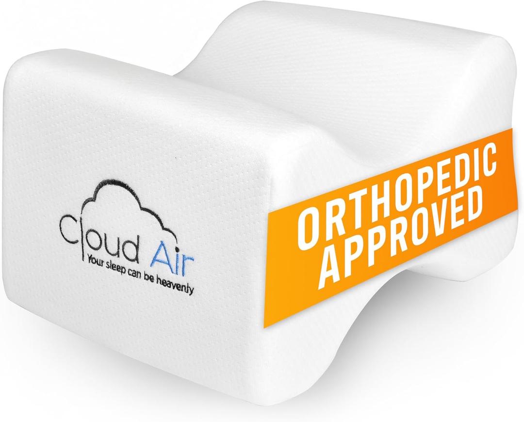 Vaunn Medical Side Sleeper Memory Foam Knee Pillow and Leg Positioner Cushion to Soothe Back, Leg and Hip Discomfort