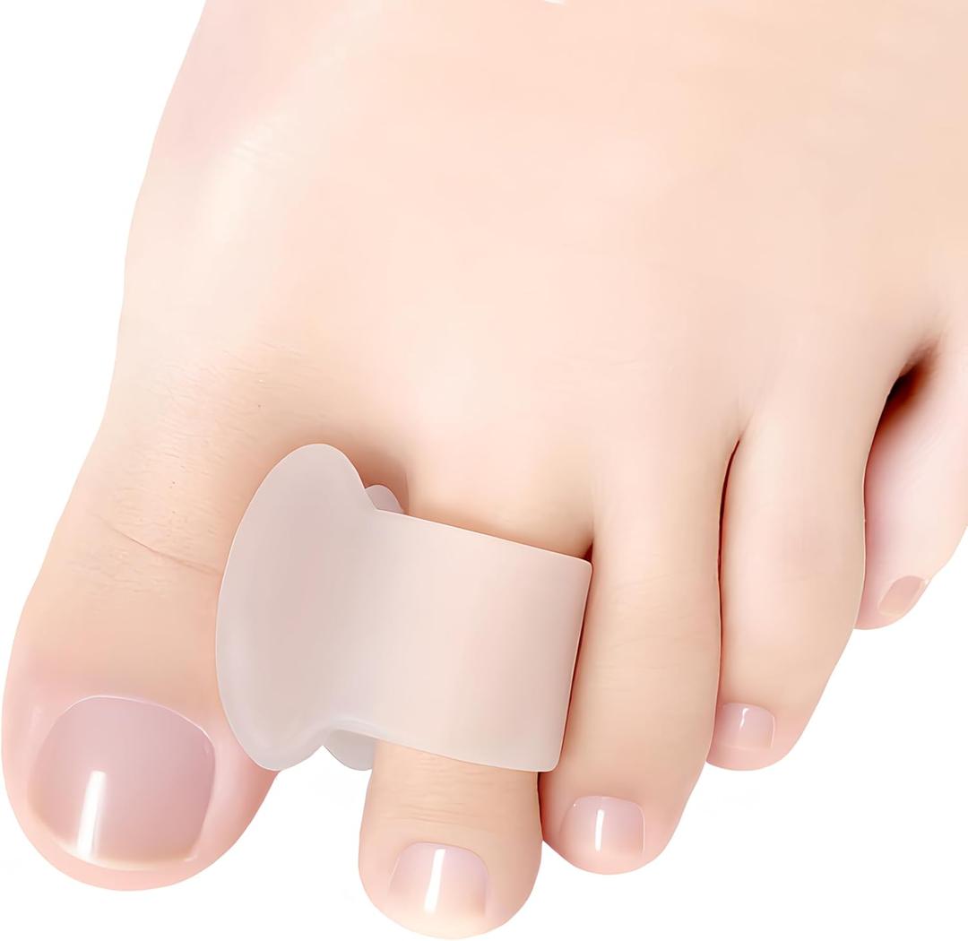 Toe Separators for Women & Men, 12-Pack 1/4" Thick Gel Toe Spacers, Bunion Corrector, for Overlapping Toes/Bunions/Big Toe Alignment/Spacer and Corrector(White)
