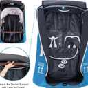 Stroller Bag for Airplane, Stroller Travel Bag Compatible with UPPAbaby Vista V1 V2 V3, Cruz V1 V2 V3, Rolling Wheel Bag with Storage Pocket, Multiple Handles,Luggage Tag for Flight Travel,Blue
