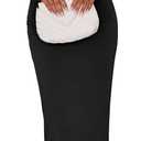 PRETTYGARDEN Skirt Sets Women 2 Piece Outfits Summer 2025 One Shoulder Sexy Ruched Bodycon Maxi Long Skirts (Large, Black)