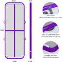 EZ GLAM Air Mat Track Inflatable Gymnastics Tumbling Mat with Electric Air Pump for Cheerleading/ Practice Gymnastics/ Beach/ Park/ Home use (10ftx3.3ftx4in(3x1x0.1m), purple)