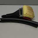 Steam Safe Grill Cleaning Brush Bristle Free for Outdoor Grill with 15" Extended Handle, 3X Thick Aramid Fabric Replaceable Brush Heads, Heavy Duty Triple-Groove Scraper Design for All Grates, Red