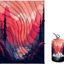 Yizheer Outdoor Puffy Packable Camping BlanketLightweight Down Alternative Printed Camping BlanketLarge Ultra Warm Hammock Top Quilt Waterproof Blanket for Traveling Picnic Beach Party76" x 54" (Sun)