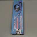 Greatever Dry Snorkel Set,Panoramic Wide View Anti-Fog Scuba Diving Mask,Professional Snorkeling Gear for Adults Kids (Small, Black Blue)