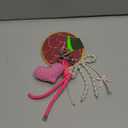 Crochet Heart And Pearl Bow Keychain