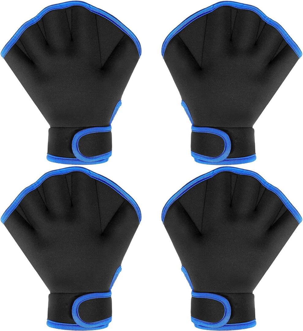 Tarpop 2 Pairs Swimming Gloves Webbed Aquatic Training Gloves Paddles for Men Women Pool Aquatic Fitness Water Resistance Training Mittens Aerobic Equipment for Adult Exercise