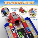 Carrier Truck Race Track Toys, Truck Toys for 3, 4, 5, 6, 7, 8 Years Old Kids, Foldable Transport Truck Toys Car with Lights & Sounds, 6 Metal Cars, Birthday Gifts for Toddler Boys Girls