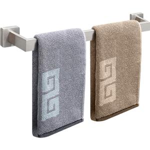 NearMoon Bathroom Towel Bar, Bath Accessories Premium Thicken Stainless Steel Square Shower Towel Rack for Bathroom, Towel Holder Wall Mounted (1 Pack, Brushed Nickel, 24 Inch)
