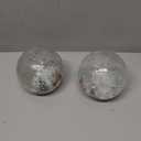 PHITRIC Christmas Decorations Indoor, 2 PCS Sparkling Christmas Gnomes Globes with LED Lights and Timer, Xmas Table Decor Centerpieces Crackle Glass Ball for Fireplace, Home, Tabletop, Mantel, Shelf