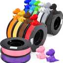 12 Pack 3D Printer Filament 1.75mm PLA 3D Printing Filament Bundle in Total 3KG, 12 Colors Dimensional Accuracy +/- 0.02 mm Widely Compatible for 3D Printing