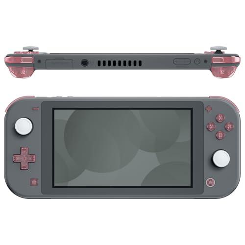 eXtremeRate Cherry Pink Replacement ABXY Home Capture Plus Minus Keys Dpad L R ZL ZR Trigger for Nintendo Switch Lite, Full Set Buttons Repair Kits with Tools for Nintendo Switch Lite