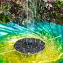 AMZtime 1.4W Solar Fountain with 4 Fixed Rods, 2026 Solar Fountain Pump with Upgraded Solar Panels, Solar Powered Floating Water Fountain Pump for Bird Bath, Garden, Ponds, Fish Tank and Outdoor