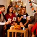 12 Pcs Halloween Ghost Coffee Mugs Halloween Gifts for Women Men Color Changing Horror Ghost Coffee Cups Glass Spooky Mugs Party Decor Novelty Gift for Birthday 16 oz