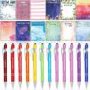 Geyee 24 Pcs Back to School Teacher Gifts Inspiration Sticky Notes with Funny Pens 3 x 4 Inch Employee Appreciation Gifts for Coworkers Teacher Employee Office Staff Work Team Appreciation Gift