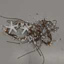 Catery Starfish Headband Seashell Mermaid Crown Headpiece Pearl Beach Wedding Hair Accessories for Women