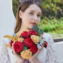 DuHouse 50Pcs Artificial Roses Flowers Fake Roses with Stems Real Touch Foam Flowers for DIY Wedding Bouquet Party Centerpiece Floral Arrangement Party Home Decor(Dark Red)