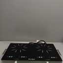 2 Burner Electric Cooktop - 24 Inch(22.2"x 13.1") Portable Electric Stove Top 110V, 2000W Countertop Two Burner Stove, Child Lock, Timer, Touch and Knob Control, 110V Plug in