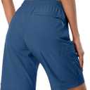 Hugut Women's Lightweight Hiking Cargo Shorts Quick Dry Athletic Shorts Camping Travel Golf Zipper Pockets Water Resistant, 2XL