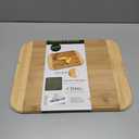 Lipper International Bamboo Wood Two-Tone Kitchen Cutting and Serving Board, Large, 15-3/4" x 11-3/4" x 3/4"