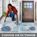 Blue Beach Door Mat - Beach Coastal Outdoor Welcome Mat, Nautical Door Mat, Beach House Decor, Coastal Ocean Bathroom Decor, Coastal Outdoor Decor, 17x30 Inch