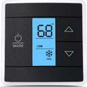 3316250.712 RV Single Zone Wall Thermostat Compatible with Dometic, Used for Cool/Heat/Furnace Control, Blue Backlight LCD Display, Black 3-Wire