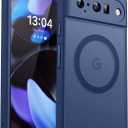 CANSHN Magnetic for Google Pixel 10 Case(6.3 Inch), Upgraded [Full Camera Protection] [Compatible with Magsafe] [Translucent Matte] Shockproof Protective Phone Cover, Deep Blue