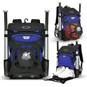 BAGNN Baseball Backpack for Adult and Youth, Large Capacity Lightweight Softball Bag With Shoe Compartment and Fence Hook for TBall Bat & Equipment, Waterproof for Helmet, Gloves