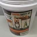 Safety Harness Fall Protection Kit - Roofing Harnesses 50ft Safety Rope Lanyard Kit 5 Gallon Bucket Kit Roof Top Anchor Construction Work 20pcs Nails Included