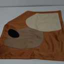 Yangest Dark Orange Decorative Velvet Throw Pillow Cover with Cloth Texture Patchwork Cushion Case Modern 18x18 Inch Pillowcase for Sofa Couch Bedroom Living Room Home Decor