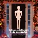 2 Pack 60 Inch Halloween Inflatable Body Inflatable Mannequin Full Body Blow up Halloween Body Prop DIY Fake Scary Prop Decorations for Halloween Decor Display