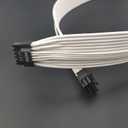 2 x PCIe 5.0 Cable, 16AWG ATX 3.0 12VHPWR PCIE Cable, 600W Male to Male 16 (12+4) Pin PCIE5 Cable for RTX 4090TI, 4080TI, 3090TI, Compatible for MSI, Gigabyte, GameMax, Thermaltake Power Supply, White