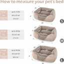 INVENHO Large Rectangle Orthopedic Dog Bed for Medium Small Dogs, Washable Soft Calming Puppy Sleeping Cuddler With Anti-Slip Bottom L(30"x24"x9")