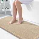 OLANLY Bathroom Rugs 50x30, Extra Soft Absorbent Chenille Bath Rugs, Rubber Backing Quick Dry, Machine Washable Bath Mats for Bathroom Floor, Tub and Shower, Home Decor Accessories, Beige