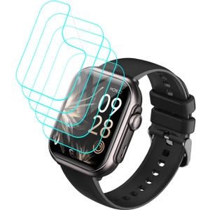 for RUXINGX Smart Watch G62 Screen Protector 1.85" [5 Pack] HD Clear Soft PET Film [Anti-Fingerprint] [Anti-Scratch] [Bubble Free] Screen Protector for RUXINGX G62 Smartwatch Fitness Tracker