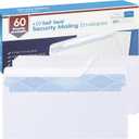 Yeplan 60PCS #10 Envelopes Letter Size Self Seal Business Envelopes No Window Security Mailing Envelopes Size 4-1/8 x 9-1/2 Inch - White 24LB Paper