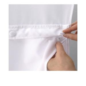 70"x54"- White, 100% Polyester Hookless Shower Liner with Snap, Price Each