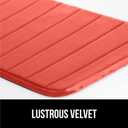 GORILLA GRIP Memory Foam Bath Mat, Soft Absorbent US Designed Bathroom Rug, Gripping Dots Machine Washable Bathmat, Cushioned Floor Mats, Shower Sink Rugs Room Dcor Accessories, 24x17 Coral