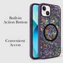 Jefonha Magnetic for iPhone 13 Case Abalone Shell, Elegant Purple